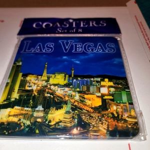 Coasters Las Vegas 8 plastic 4 x 4 inches square.  New never used